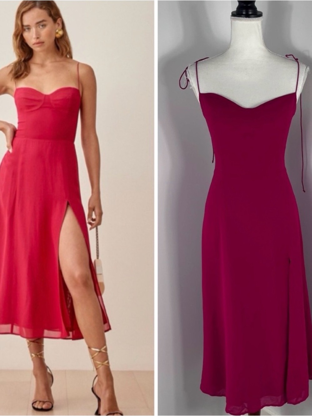 Reformation Juliette Dress- Spaghetti Strap Midi